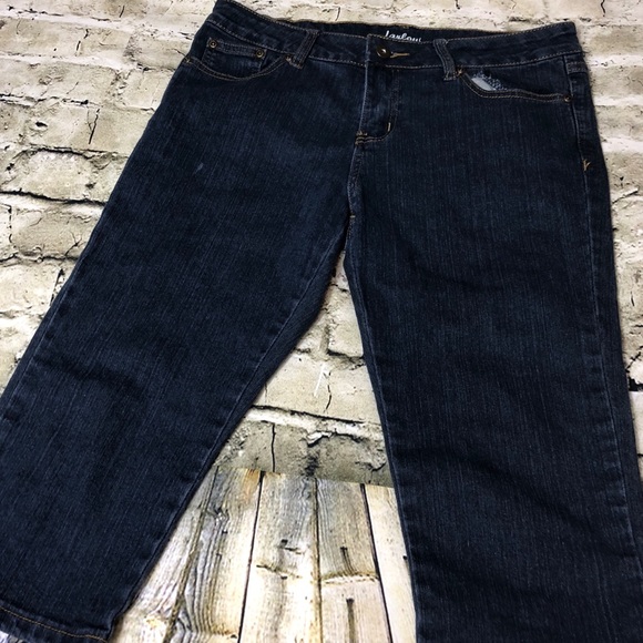 Farlow Knee Shorts Jean Print - Picture 1 of 5